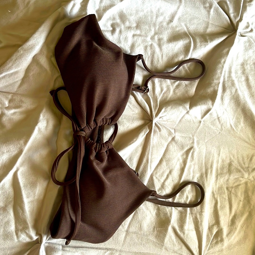 brown bikini top